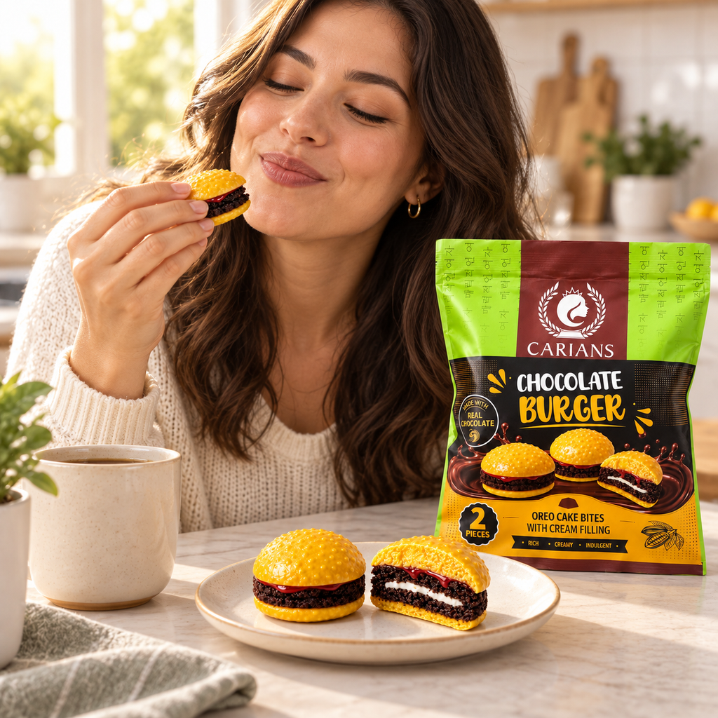 Chocolate Burger – Oreo Cake Bites with Cream Filling, 2 Pieces: Default Title