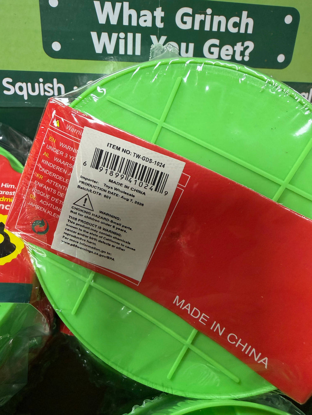 Grinch Mystery Squishy Bun – Christmas Surprise Squishy Toy