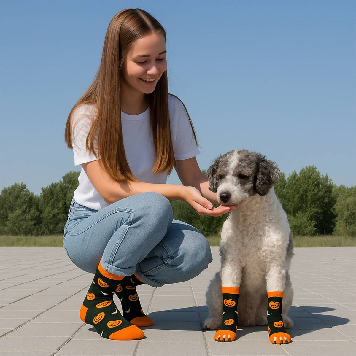 PET & OWNER HALLOWEN SOCKS WITH FREE DISPLAY (24-PAIRS)