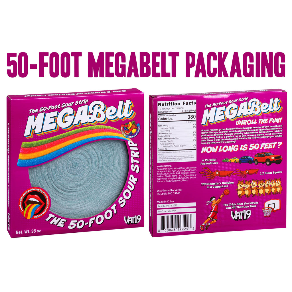 MEGABelt: The Super-Long Sour Candy Strip: 10-Foot (Jr)