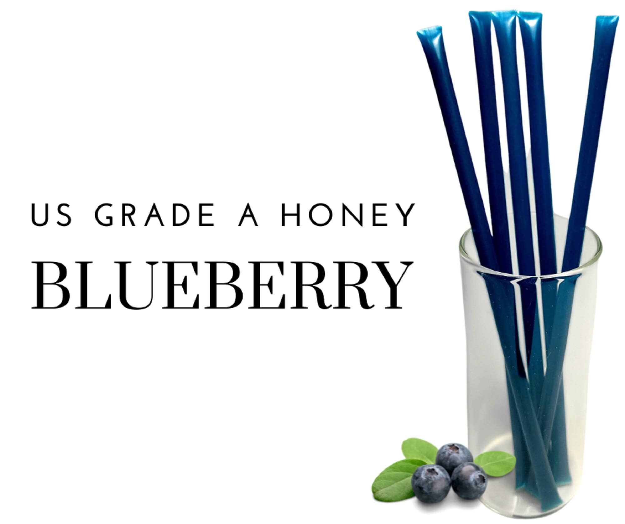 Bee Krazy Honey Sticks - 50 Ct. Blueberry Refill