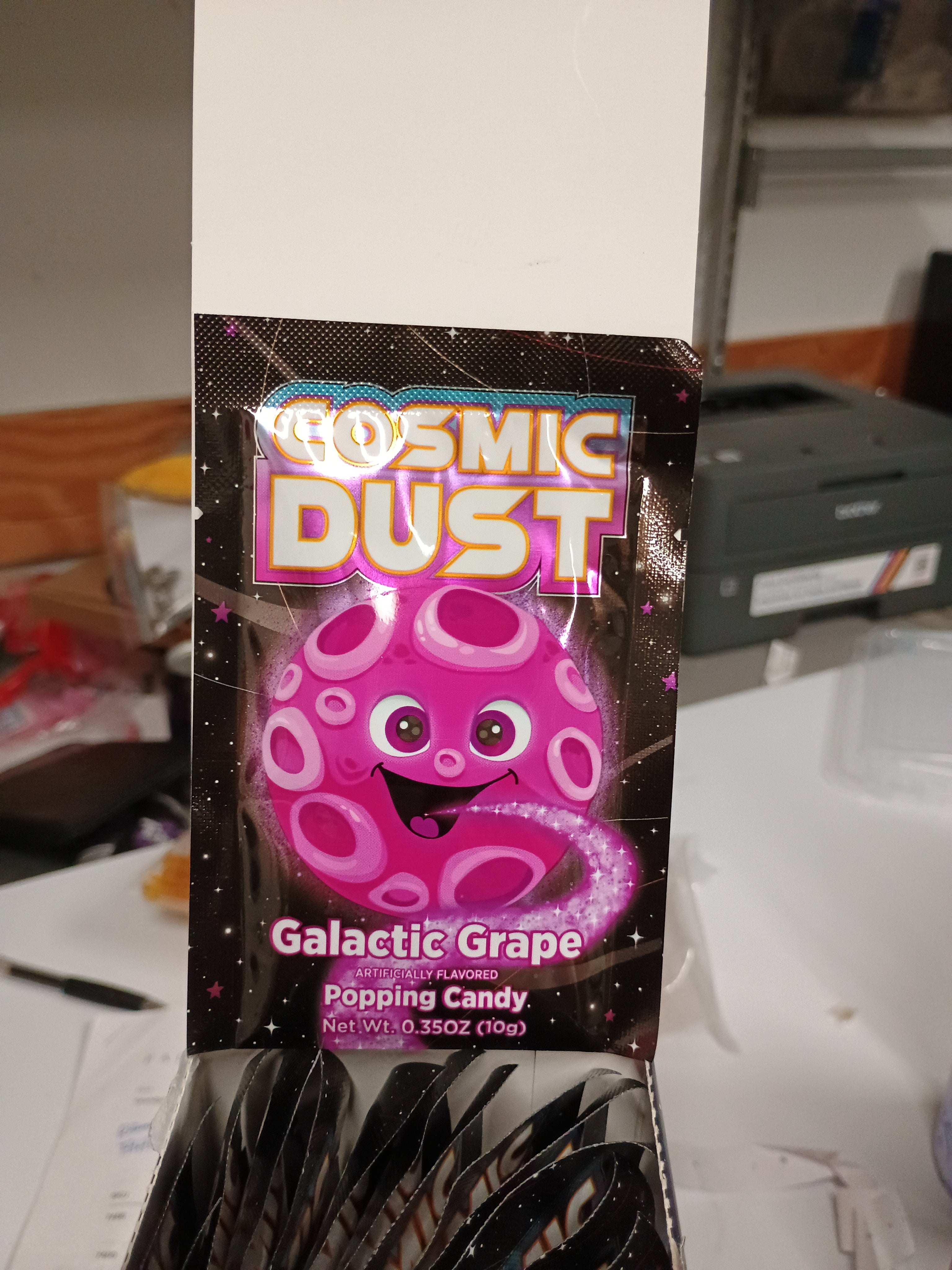 Cosmic dust galactic grape poping candy