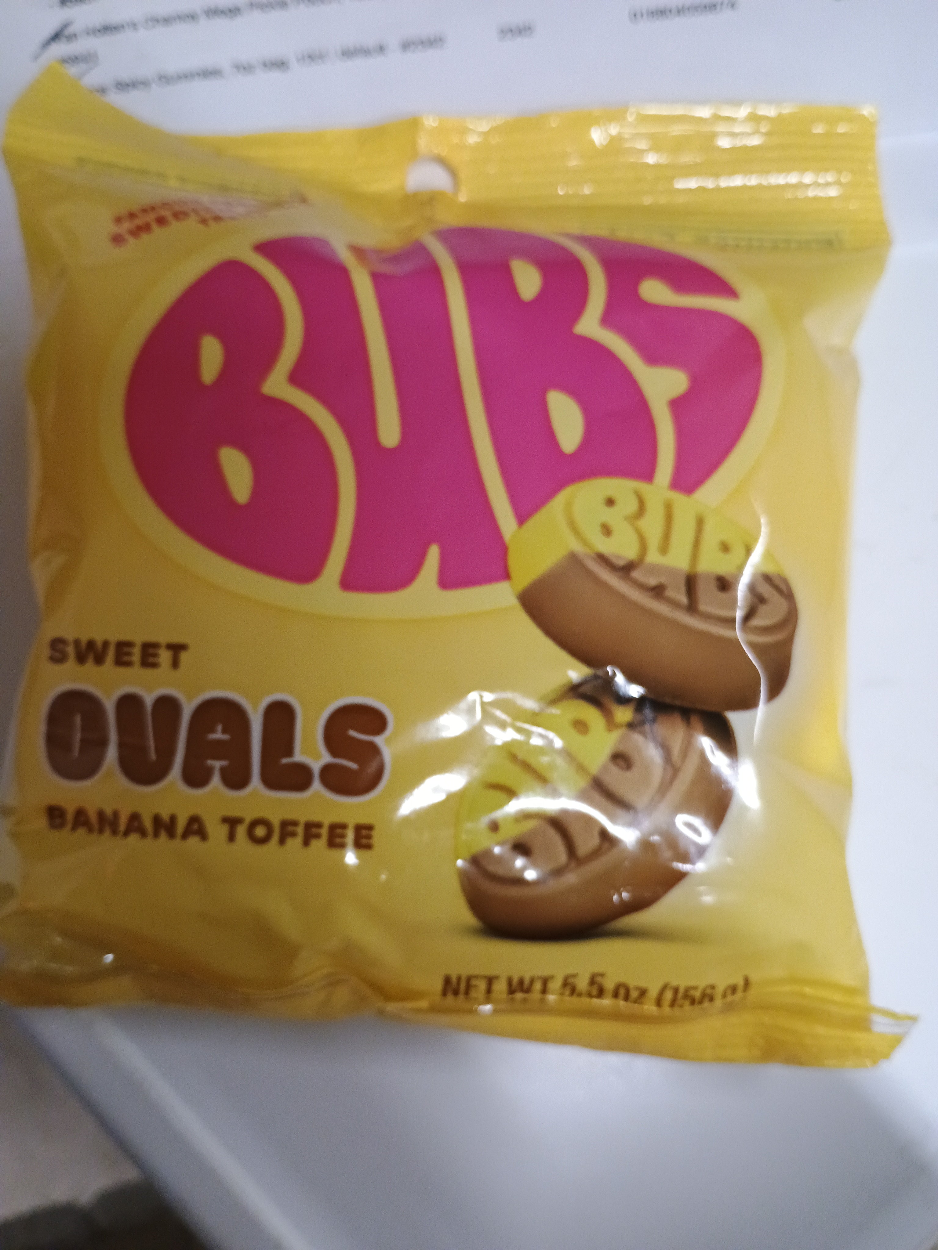 Bubs Oval Banana Toffee