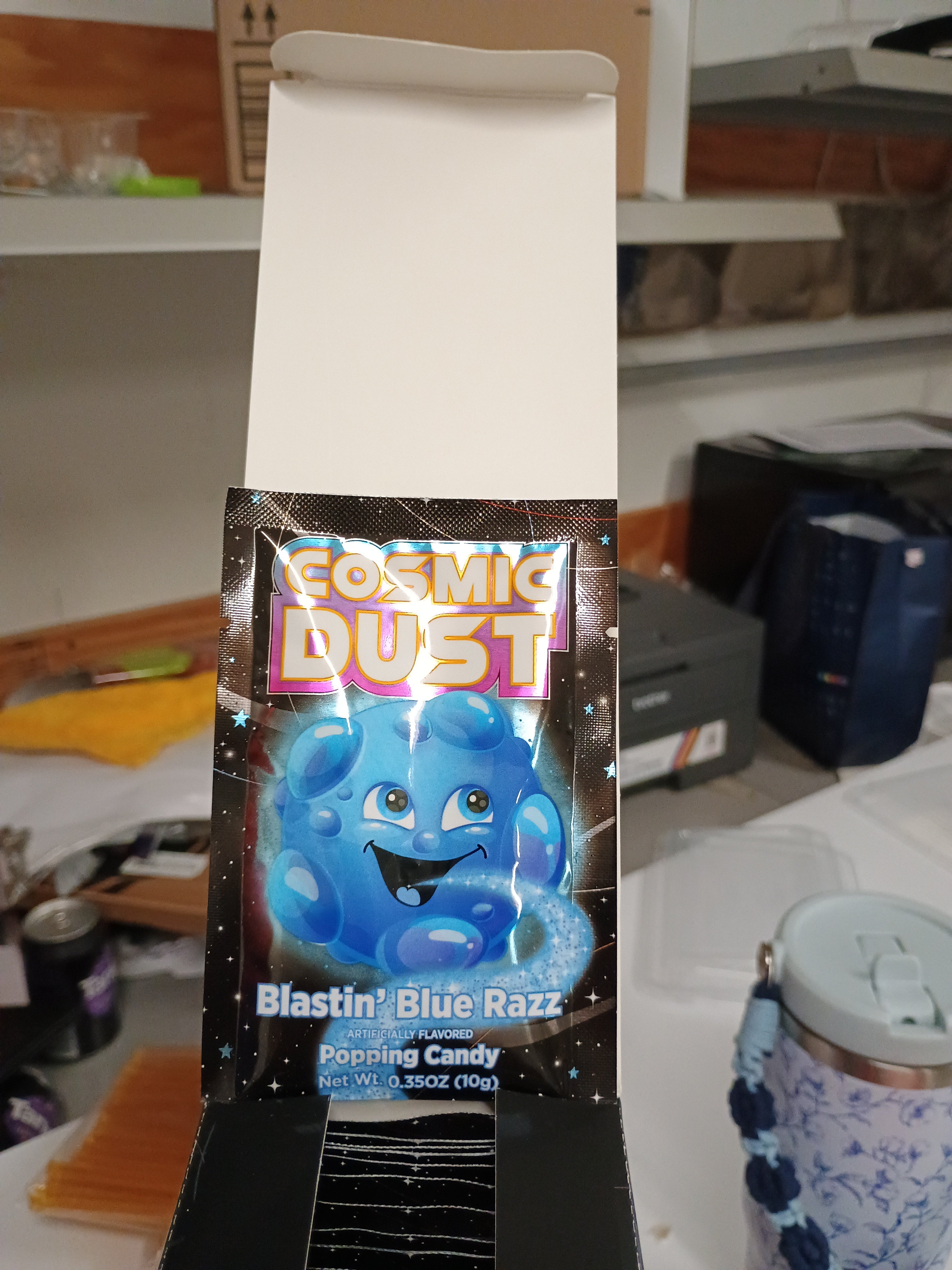 Cosmic dust blasting blue razz