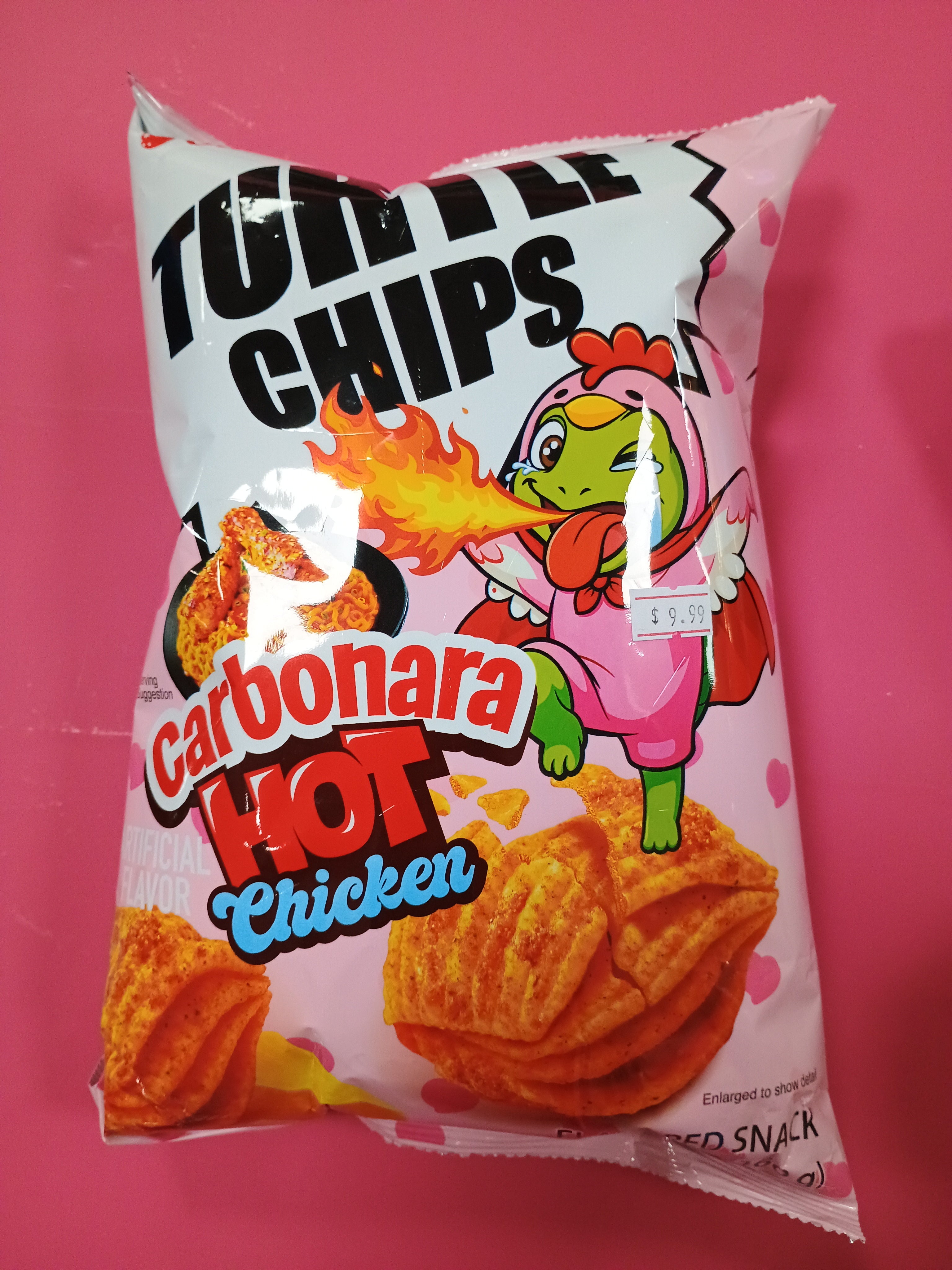 Turtle Chips Carbonara hot chicken